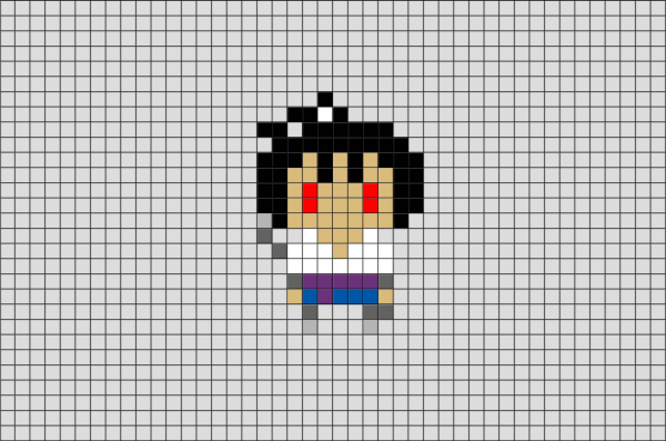 Наруто по клеточкам легко