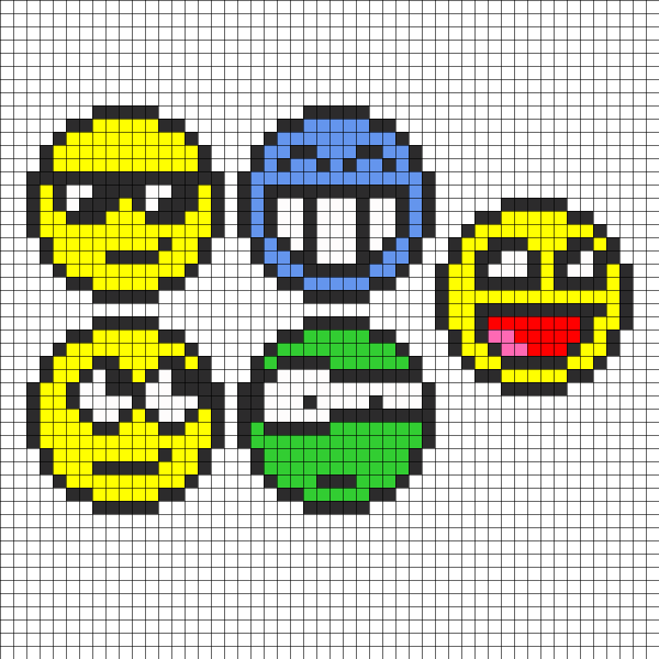 Смайлы по клеткам