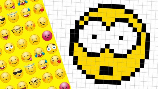 Смайлики из клеток