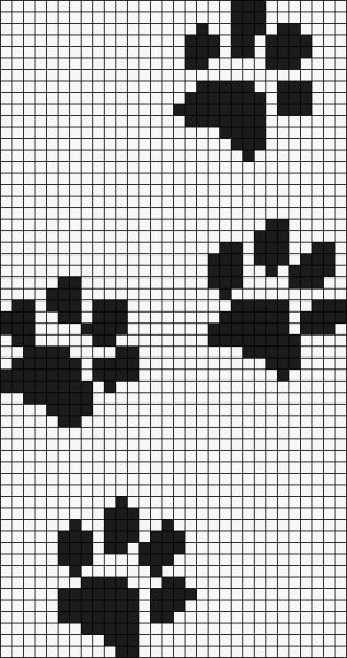 Вышивка собачьи лапки