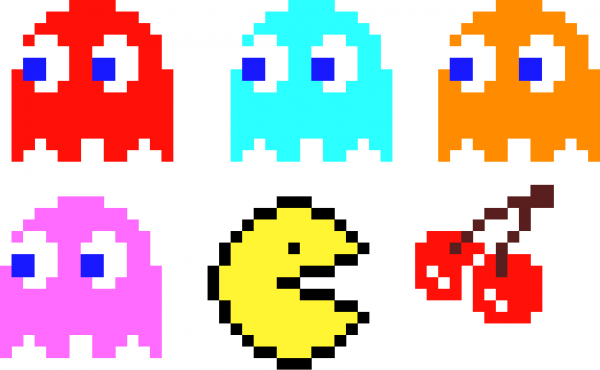 Пакман пиксельный игра