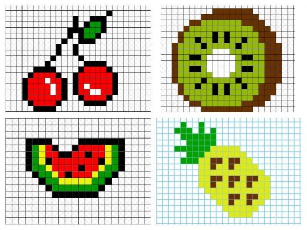 Рисование по клеточкам маленькие