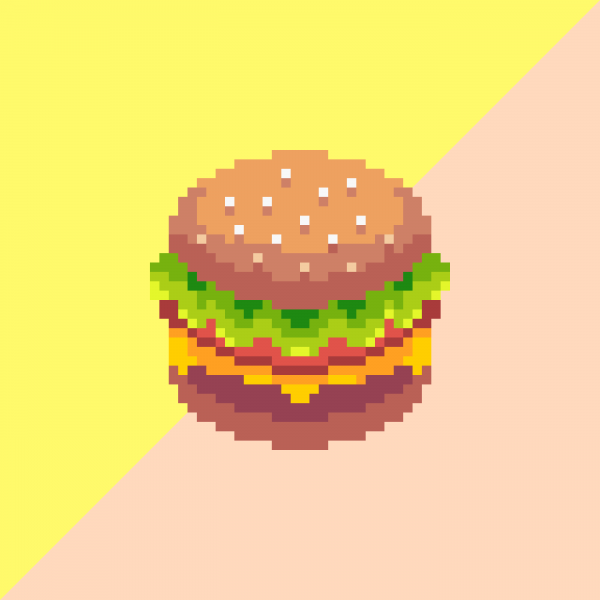 Пиксельный гамбургер