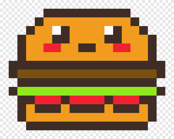 Бургер из пикселей