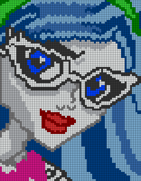 Рисунки поиклеточкам для девочек