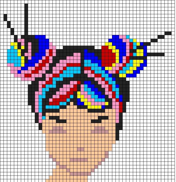 Рисование по клеткам для девочек