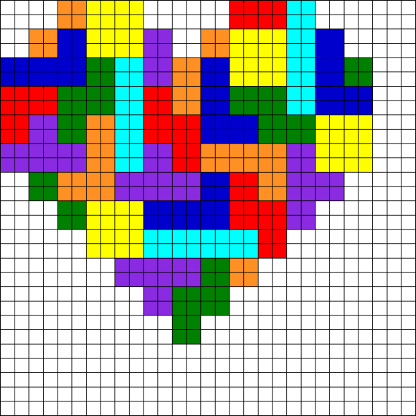 Узоры по клеточкам в тетради цветные