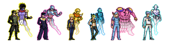 Пиксель арт станд Джоджо