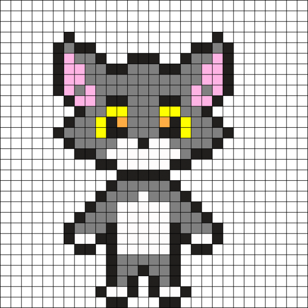 Кошки по клеточкам маленькие