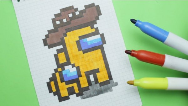 Рисовать по клеточкам амонг аз