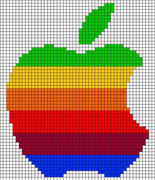 Рисунки по клеткам цветные