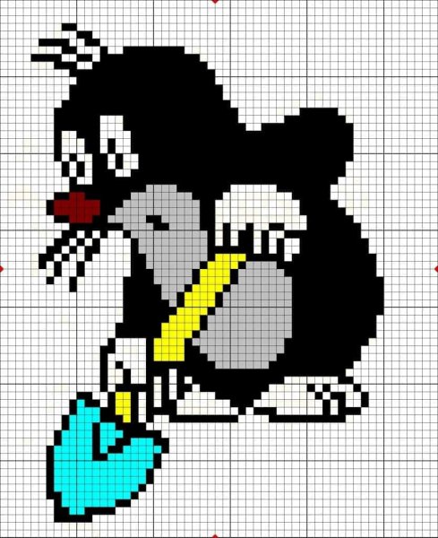 Рисунки по клеточкам для вязания спицами детские