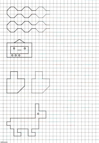 Рисование по клеткам для дошкольников