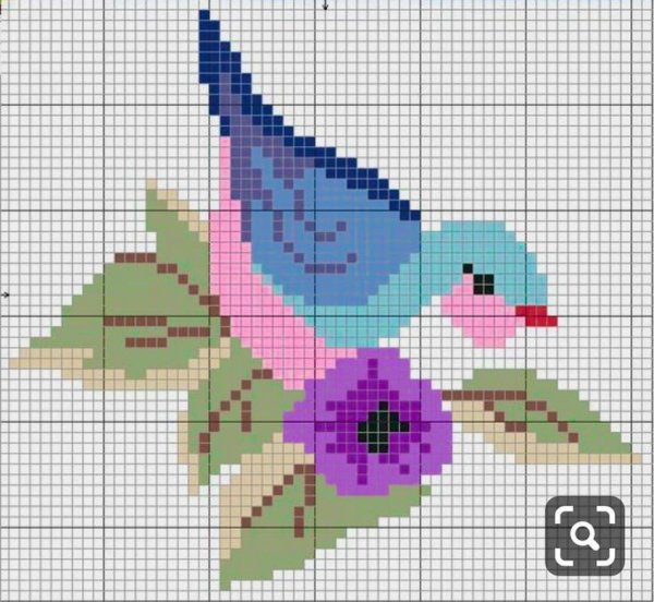 Схемы для вышивания крестиком птицы