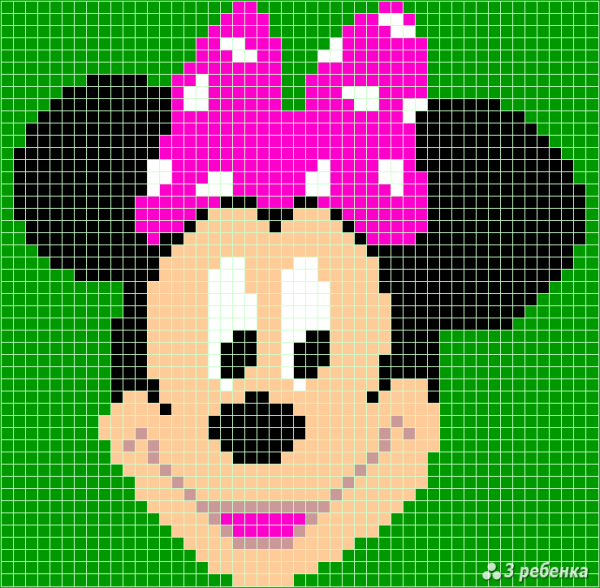 Мини Маус по клеточкам