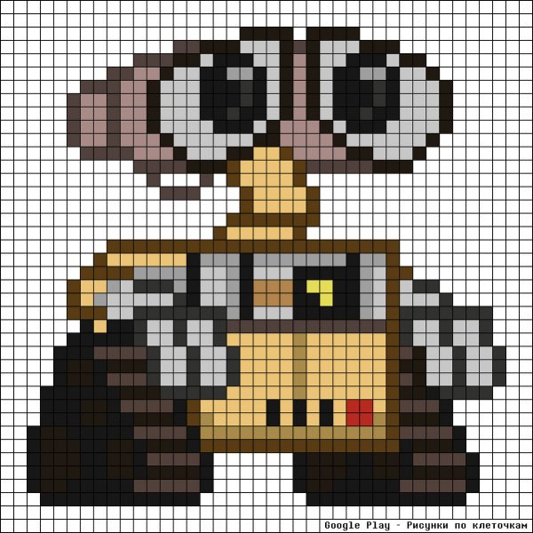 Пиксель арты по клеточкам