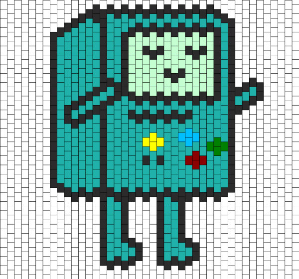 Рисование по клеточкам для детей робот