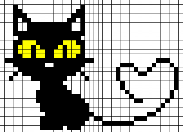 Кошка по клеткам