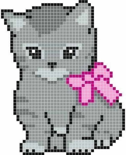 Рисунки по клеточкам животные