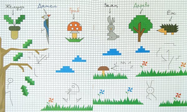 Дерево по клеточкам