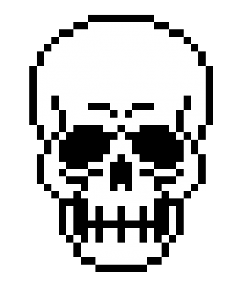 Череп из пикселей