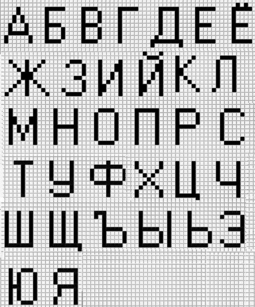 Схемы букв для фенечек