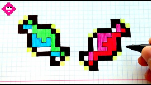 Конфеты по клеточкам в тетради