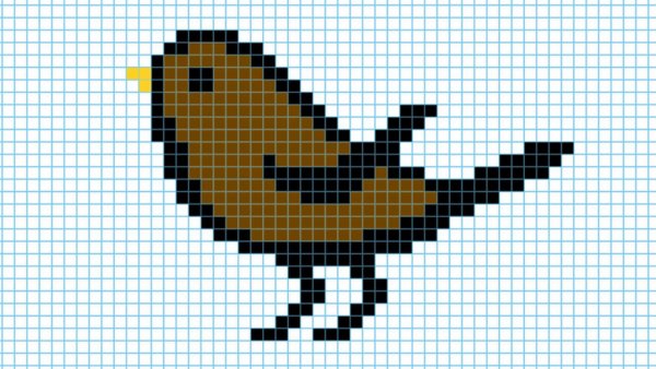 Рисунки по клеткам птицы