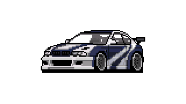 BMW m3 GTR Pixel car Racing