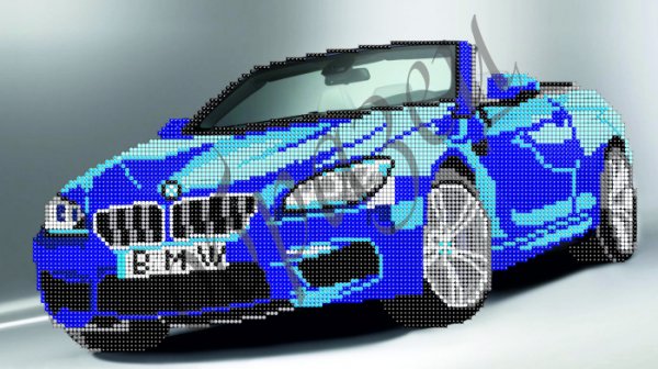 Машина БМВ вышивка