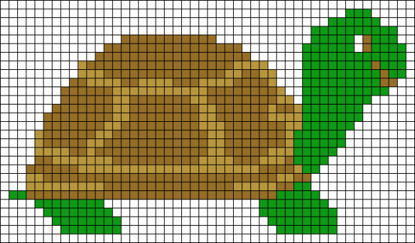 Рисунки по клеточкам Черепашки