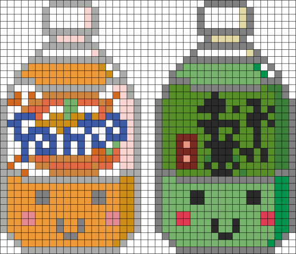 Рисунки в клеточку напитки