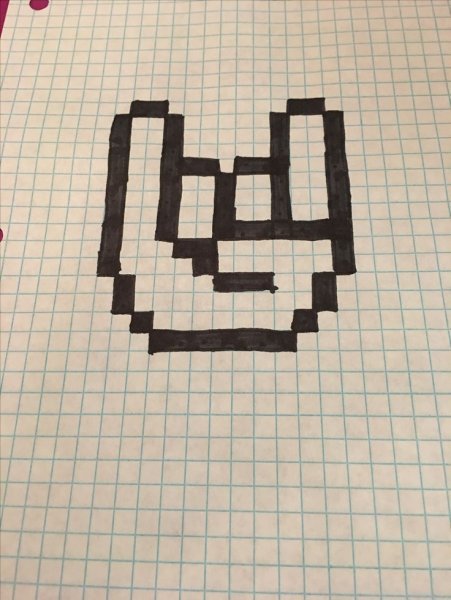 Рисунок в клеточку в тетради крутые