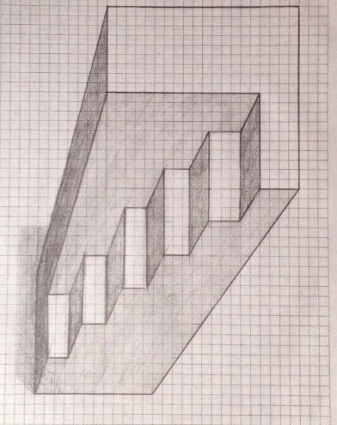 Иллюзии по клеткам в тетради