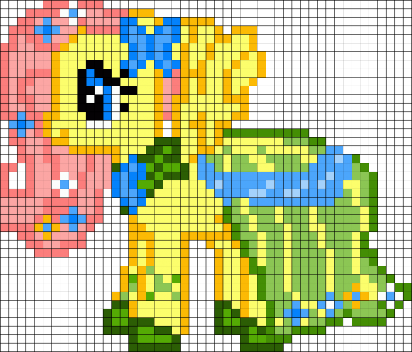 Рисовать по клеточкам пони