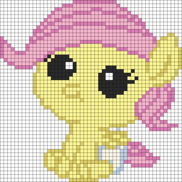 Рисование по клеткам пони