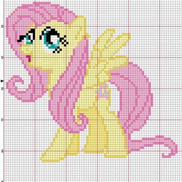 Вышивка крестиком пони