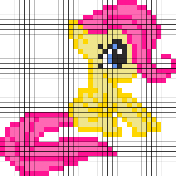 Пони пиксельные по клеточкам