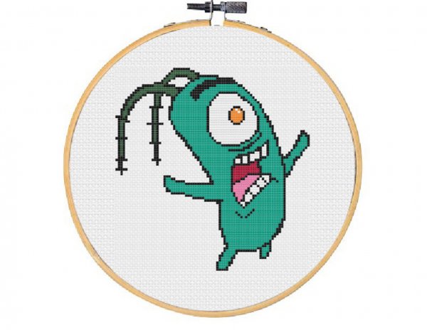 Из пикселя рисунок планктон