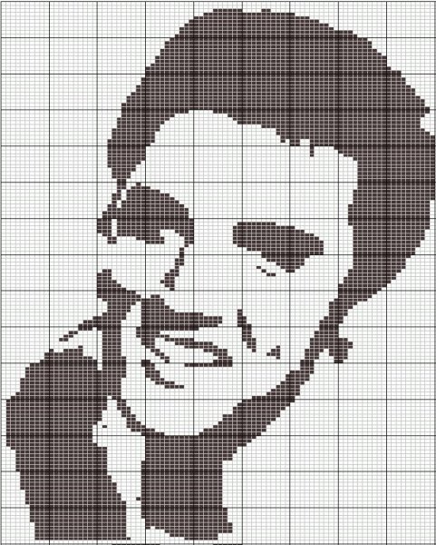 Вышивка крестом портреты знаменитостей