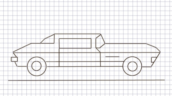 Рисование по клеточкам машины