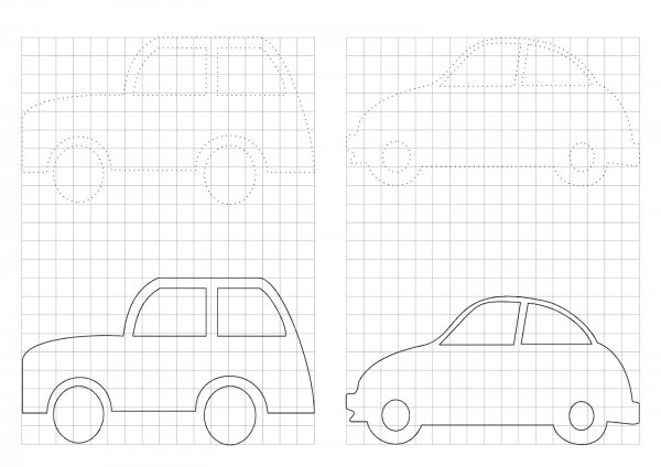 Рисование по клеточкам машины