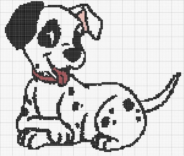 Вышивка собачки крестиком