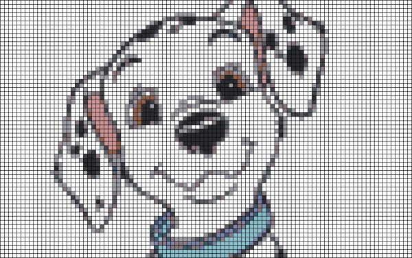 Далматинцы 101 схема вышивки