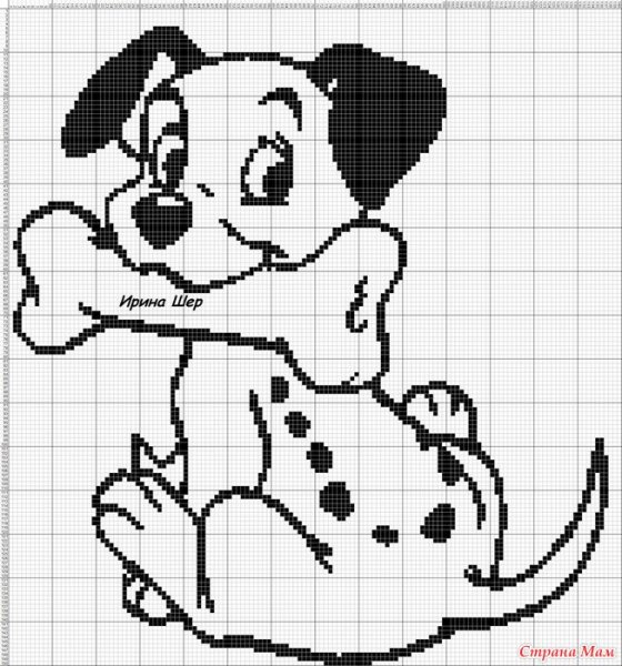 Схема вышивки далматинец