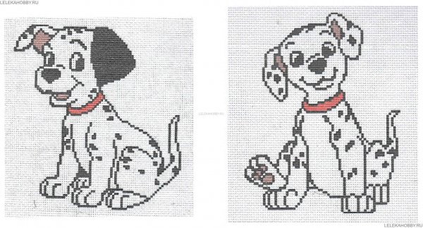 Бесплатно схема вышивки крестом Далматин