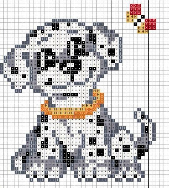 Далматинцы на клеточном листе