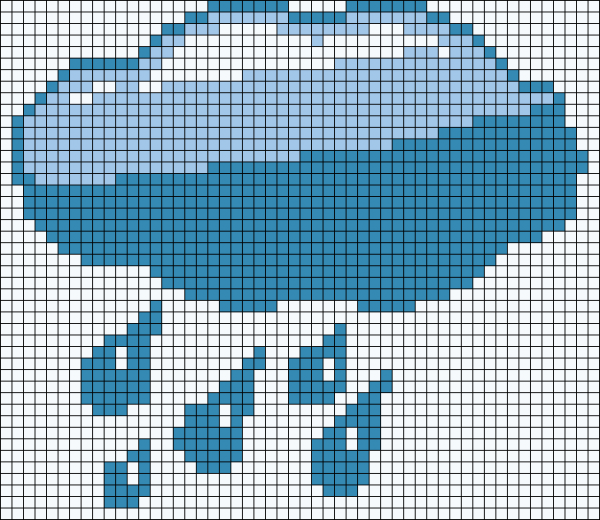 Рисунки по клеточкам облако