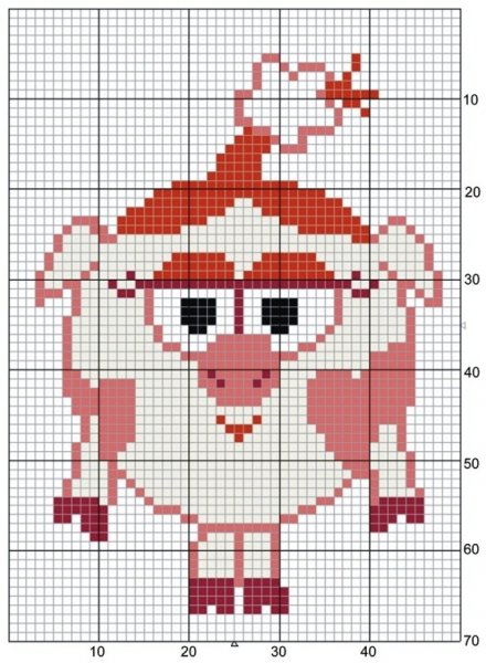 Схемы рисунков в клеточку