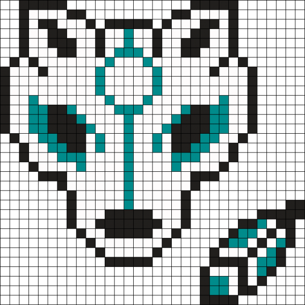 Рисование по клеткам волк